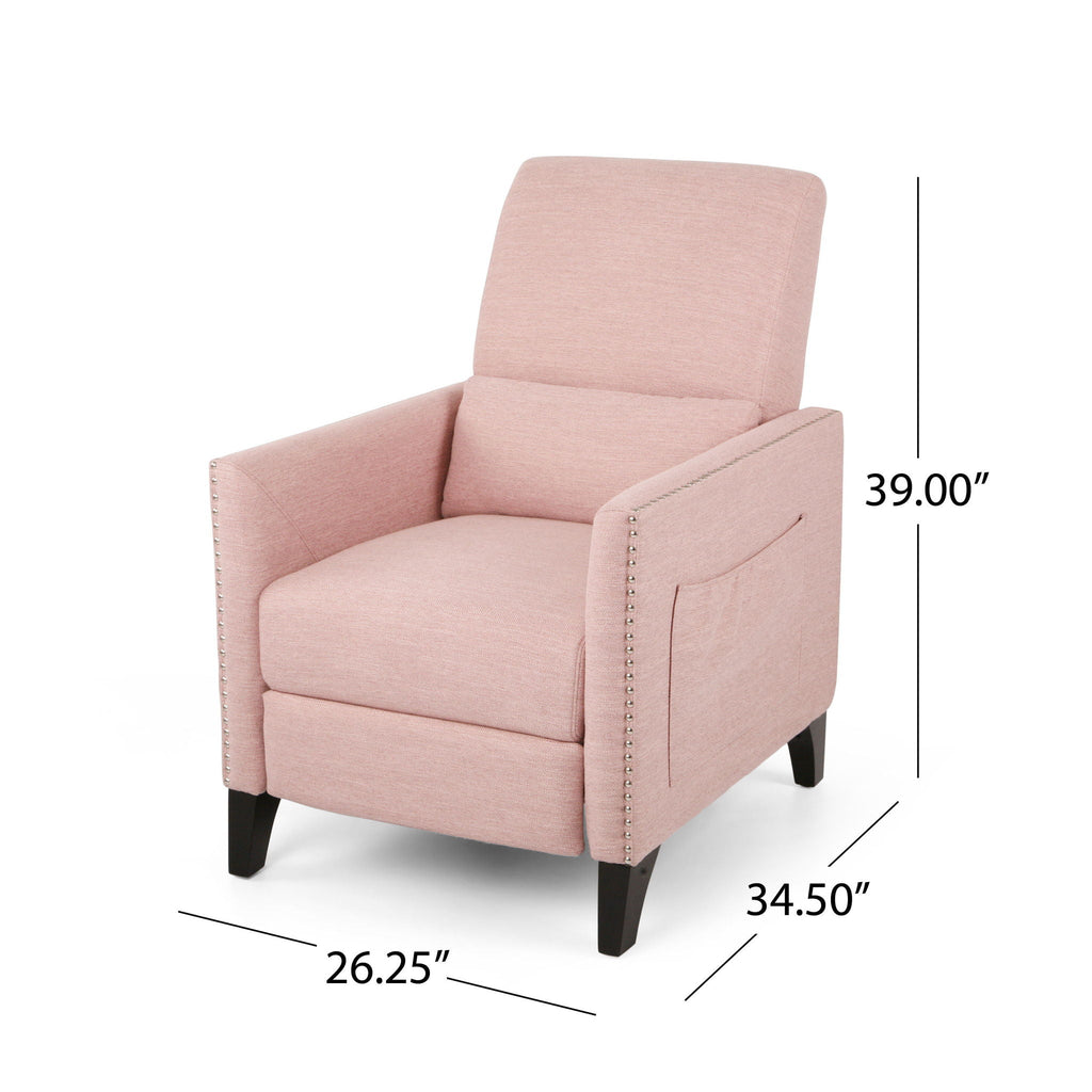 Kiersten - Contemporary Fabric Pushback Recliner