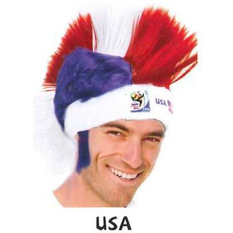 FIFA World Cup Wigs & Headbands Lot - Vintage Collectible Official Licensed