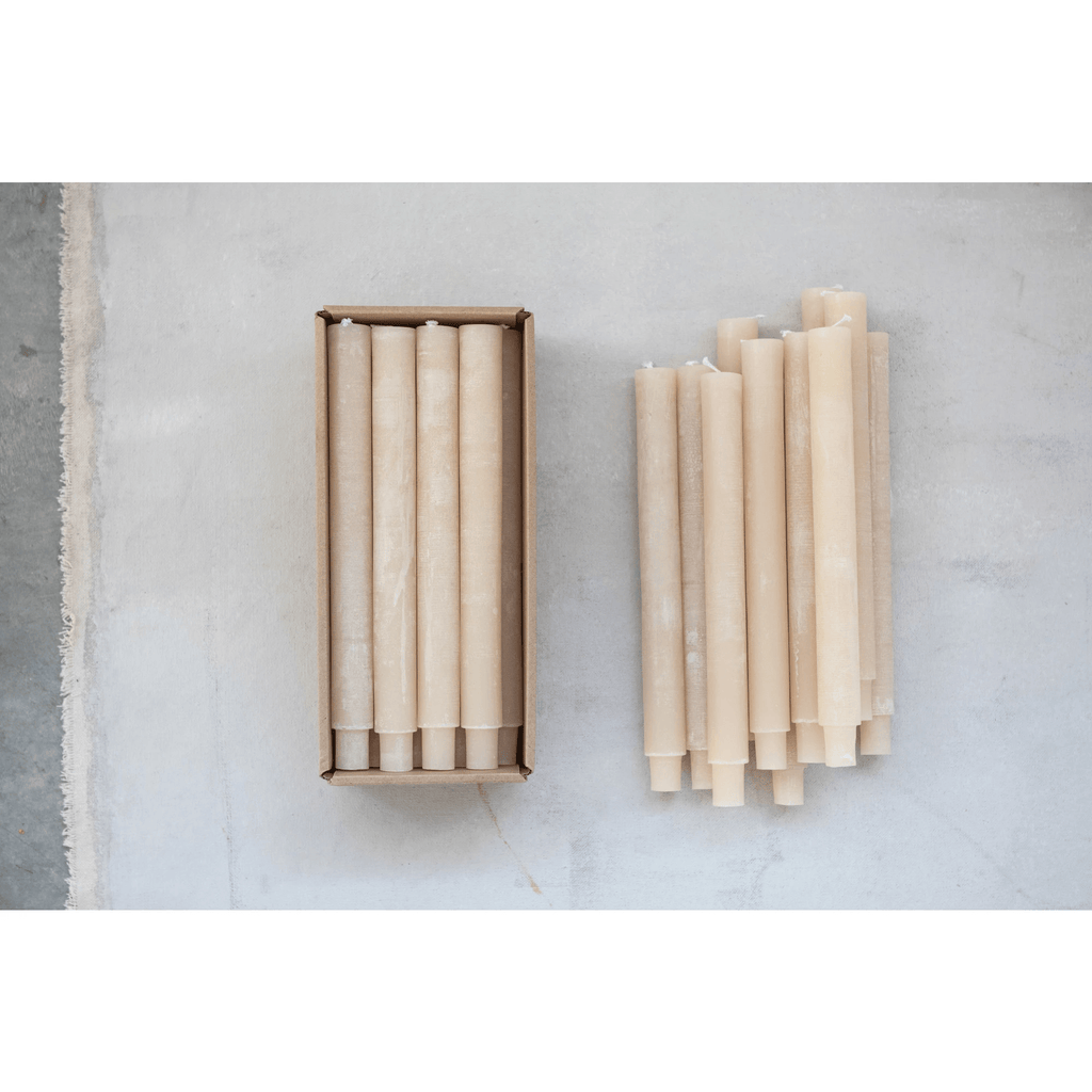 Unscented Tapered Candles, Set of 2 (3 Color Options)
