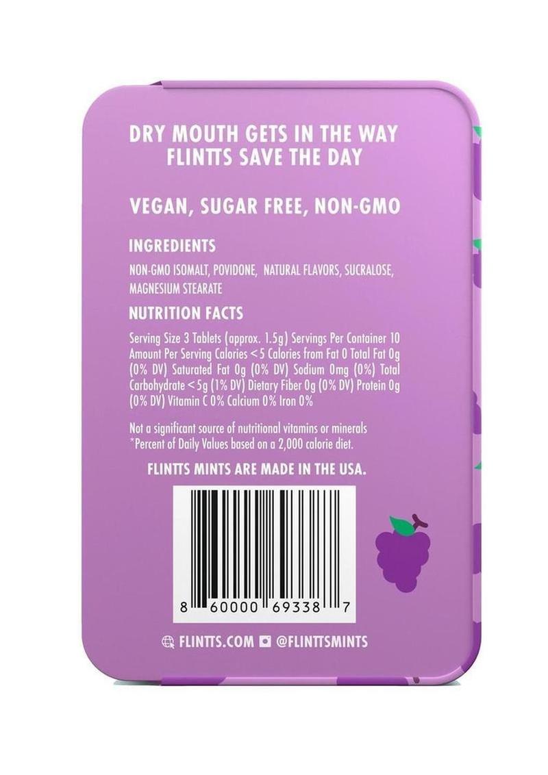 Flintts Mouth Watering Mints Luxury Grape Oral Delights