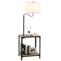 360¬∞ Rotatable Floor Lamp with End Table and USB Charging Ports