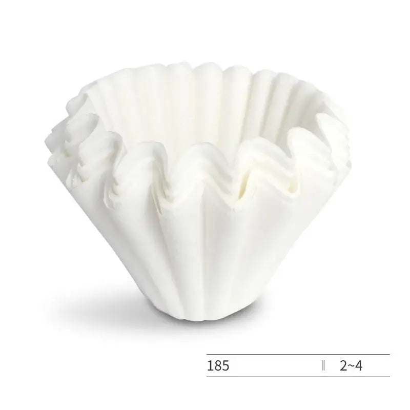 DecorBites™ Coffee Filters: Disposable White Paper Baskets for 1-4 Cups