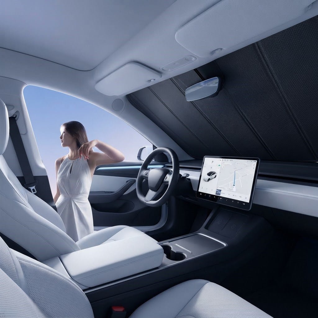 Foldable Front Windshield Sunshade for Model 3 & Model Y
