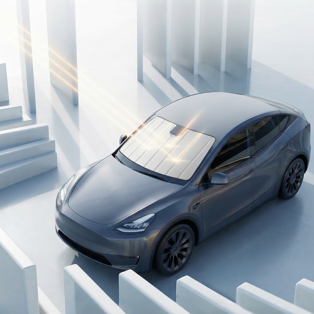 Foldable Front Windshield Sunshade for Model 3 & Model Y
