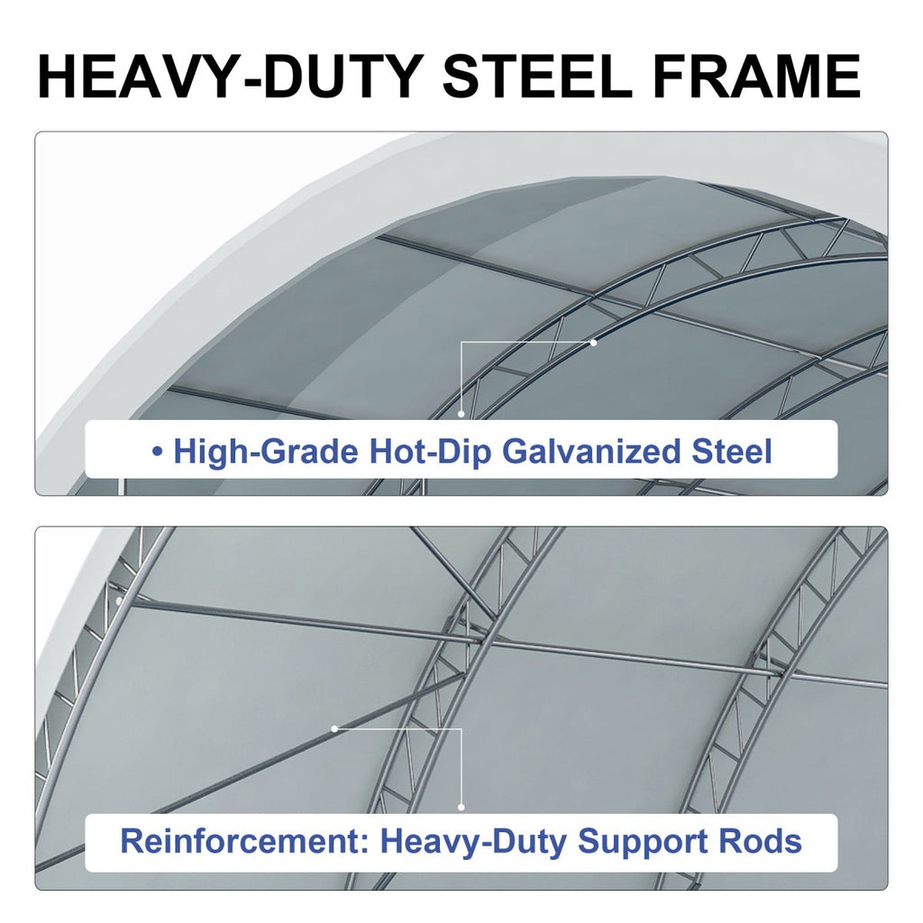 Reinforced 20'x20' Double Truss Container Shelter