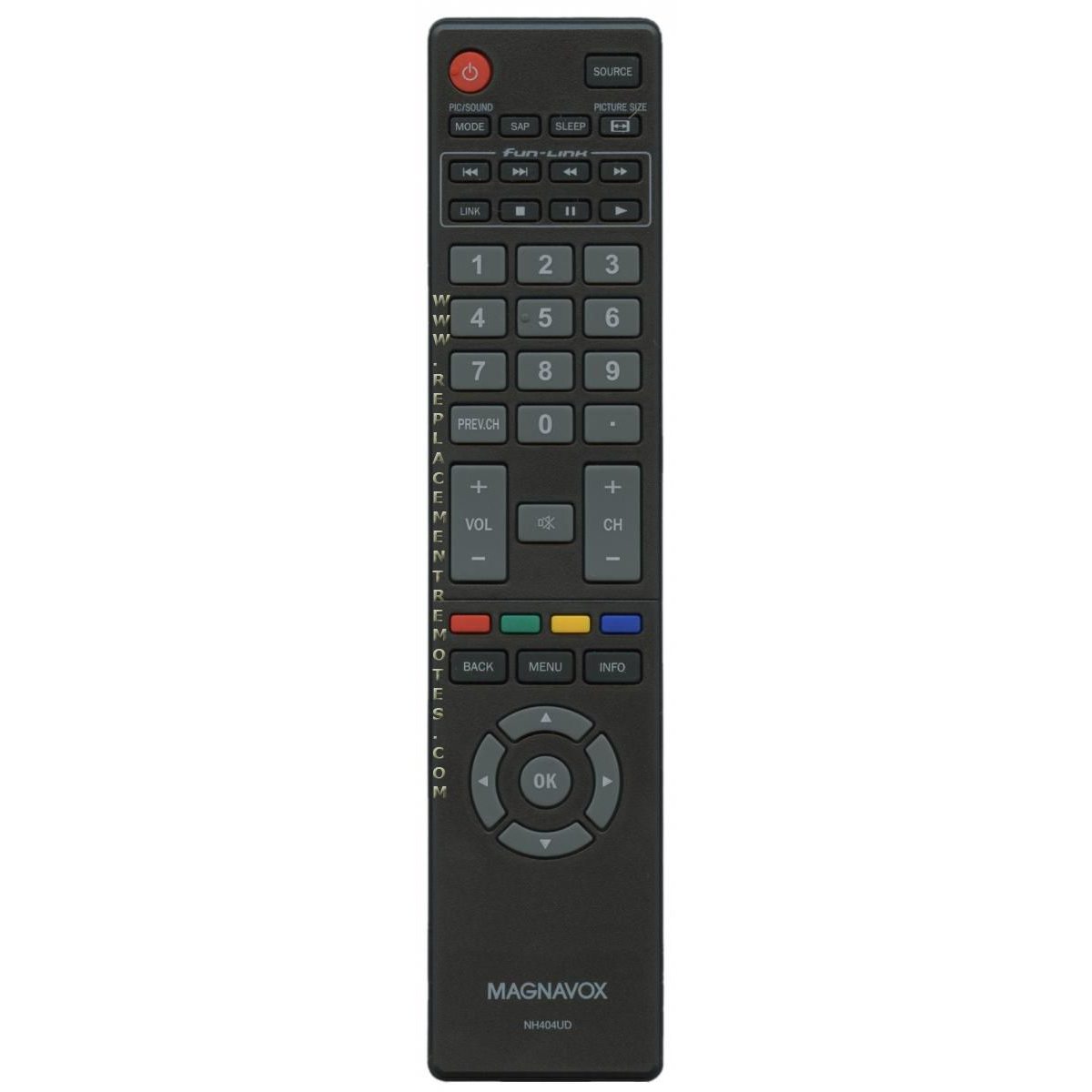 Magnavox NH404UD TV Remote Control - NH404UD