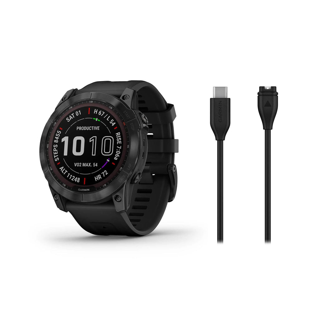 Garmin Fenix 7X Sapphire Solar | GPS Smartwatch w/ Flashlight