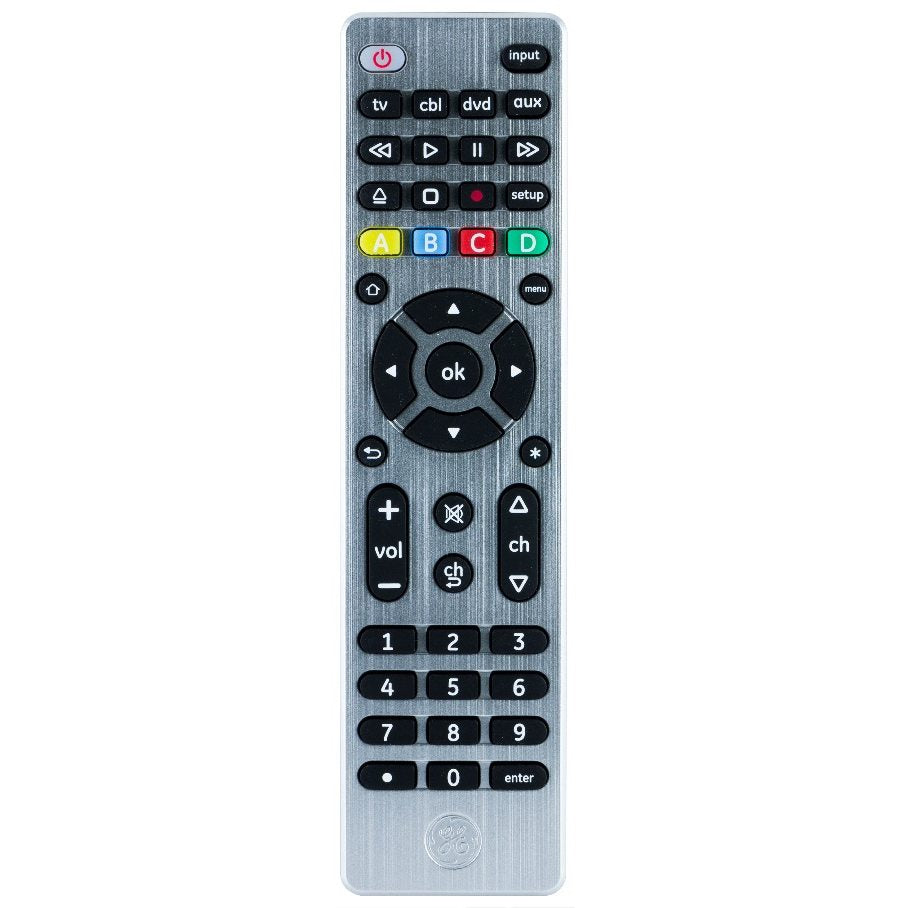 Substitute for GE 33709 UltraPro Brushed Silver 4-Device Universal Remote Control [RRU401]