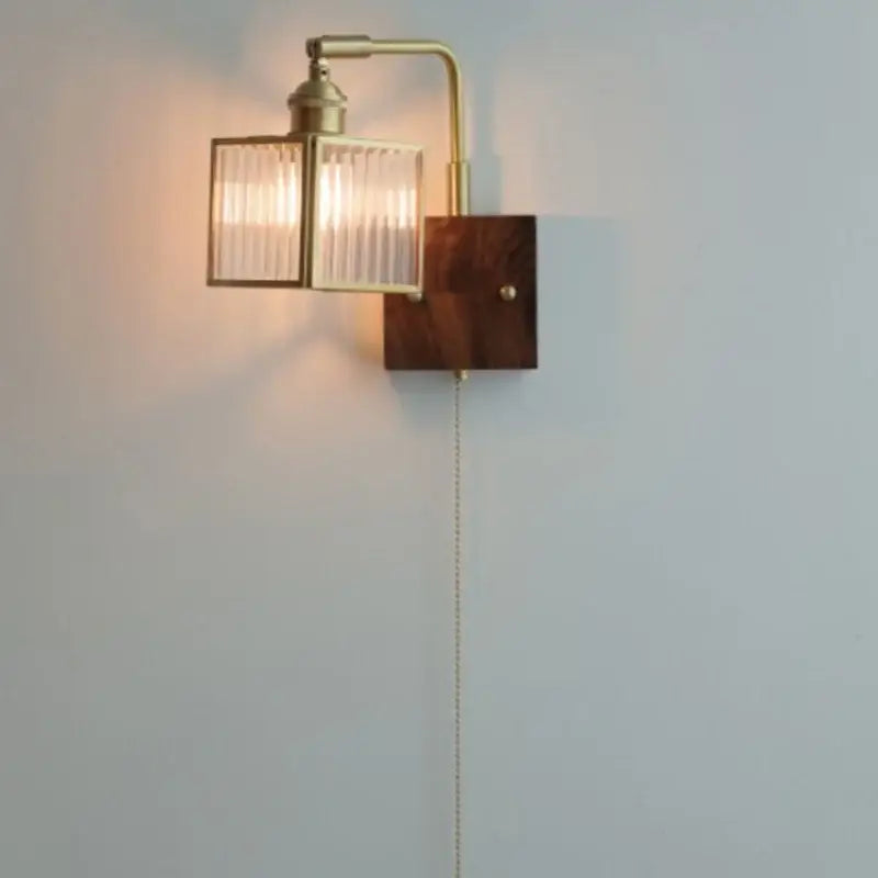 DecorBites™ Brass LED Wall Lights Rotatable Blue Glass Dining Room Stair Light