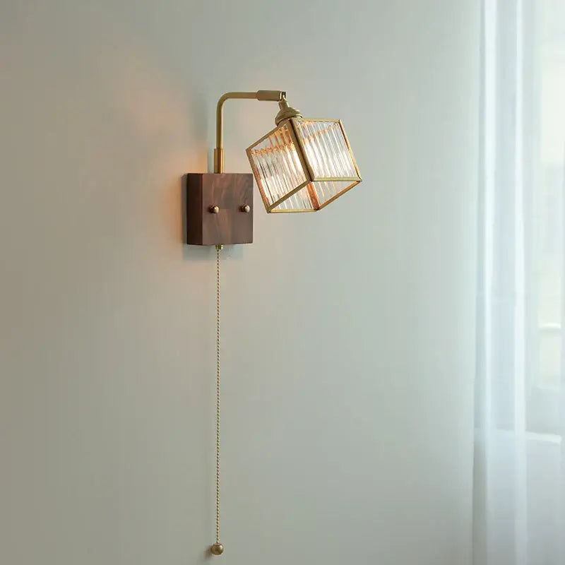 DecorBites™ Brass LED Wall Lights Rotatable Blue Glass Dining Room Stair Light
