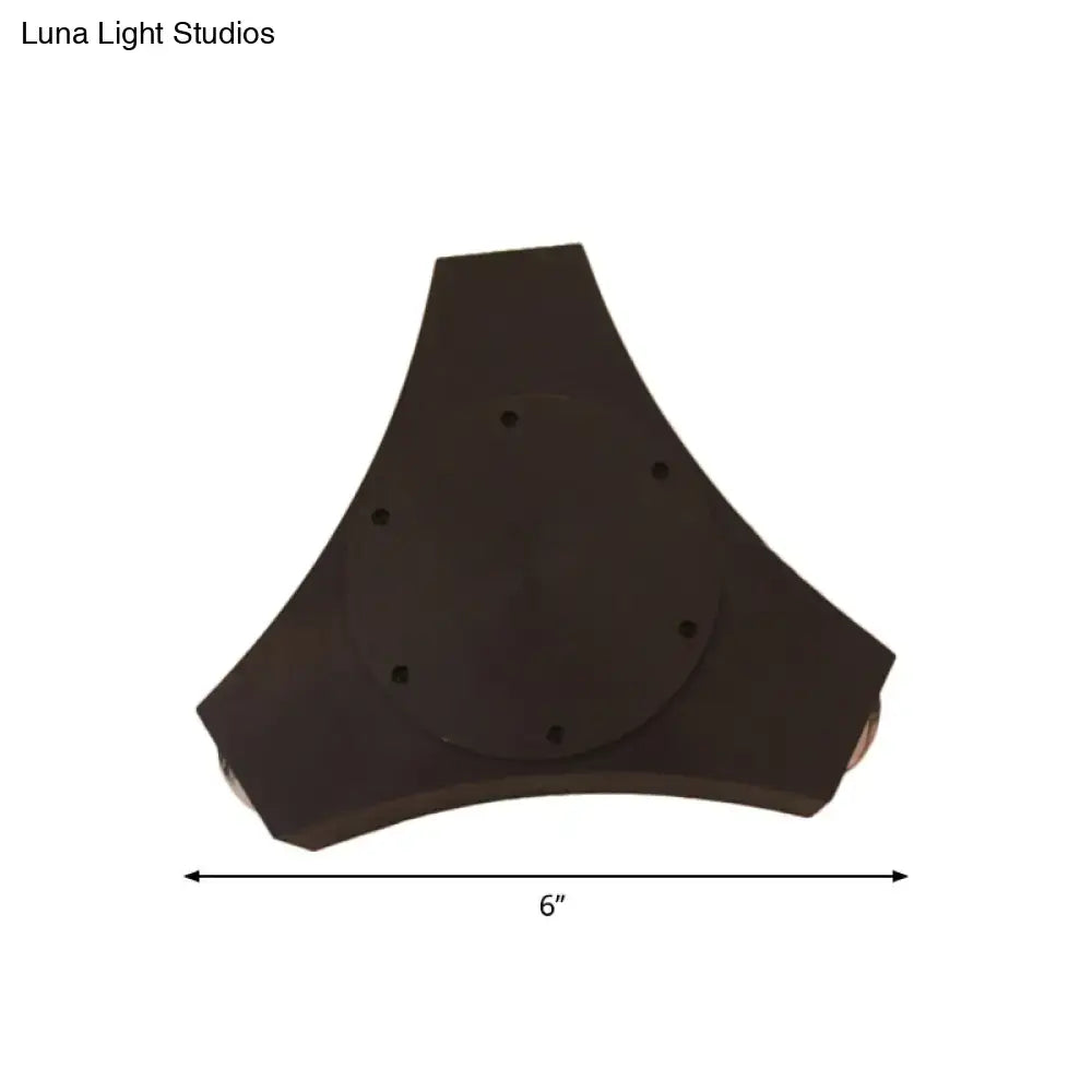 DecorBites™ Geometric Metallic Shade Black Wall Lamp - 3/4 Lights Corridor Sconce