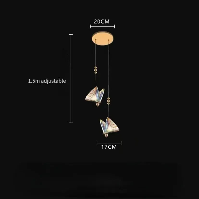DecorBites™ Crystal Butterfly Pendant Lamp for Bedroom and Kitchen Lighting