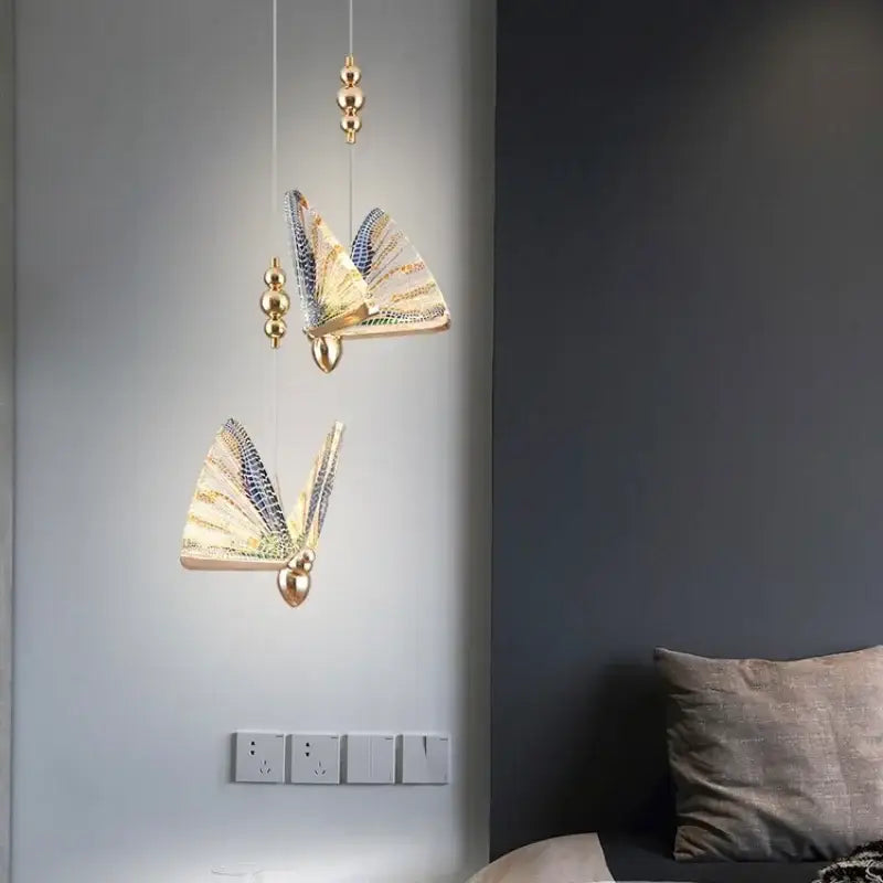 DecorBites™ Crystal Butterfly Pendant Lamp for Bedroom and Kitchen Lighting