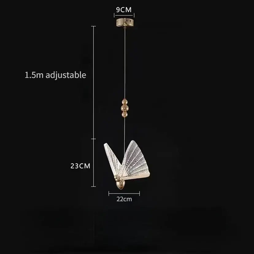 DecorBites™ Crystal Butterfly Pendant Lamp for Bedroom and Kitchen Lighting