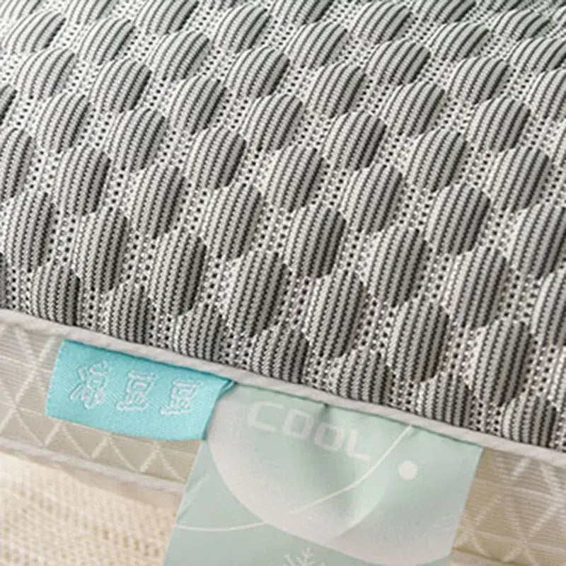 Gray and beige honeycomb ice rayon cooling pillow bedroom memory foam