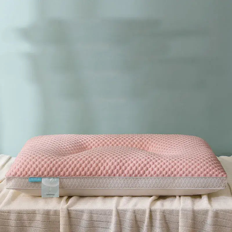 Gray and beige honeycomb ice rayon cooling pillow bedroom memory foam