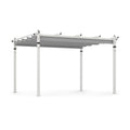 Outdoor Pergola with Retractable Canopy and Aluminum Frame