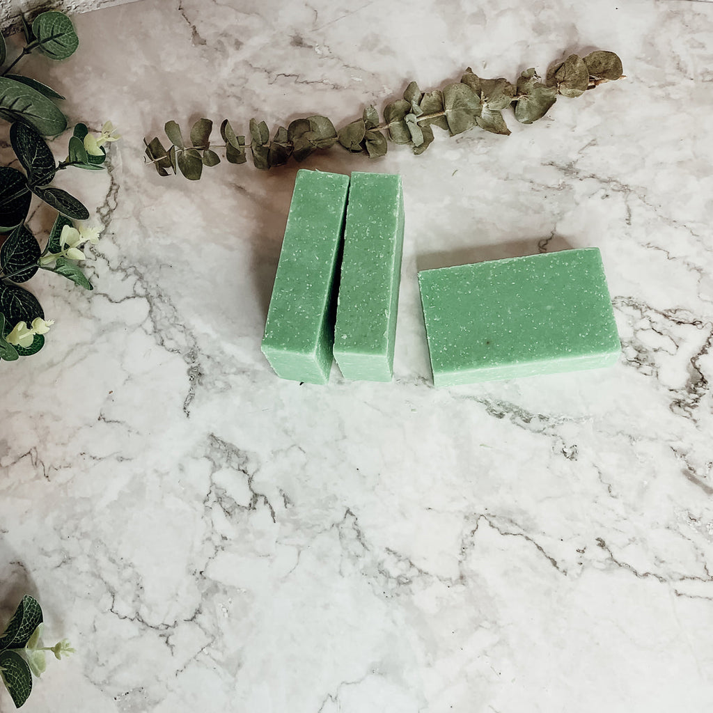 Green Tea Verbena Sea Salt Scrub - Citrus Exfoliating Body Soap