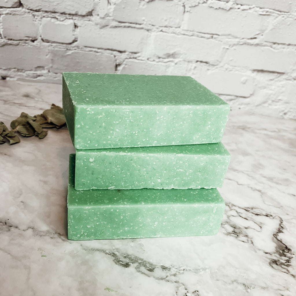 Green Tea Verbena Sea Salt Scrub - Citrus Exfoliating Body Soap