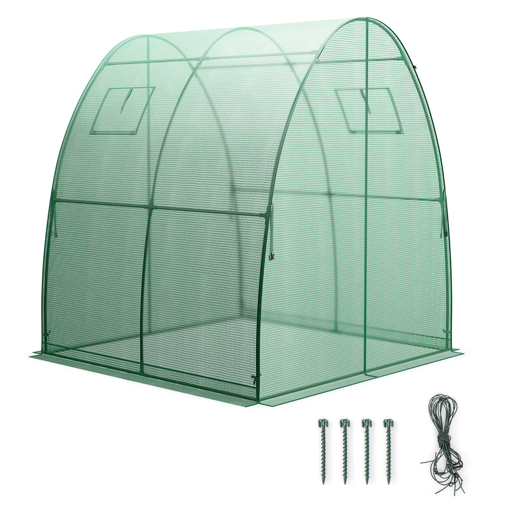 6 x 6 x 6.6 FT Outdoor Wall-in Tunnel Greenhouse