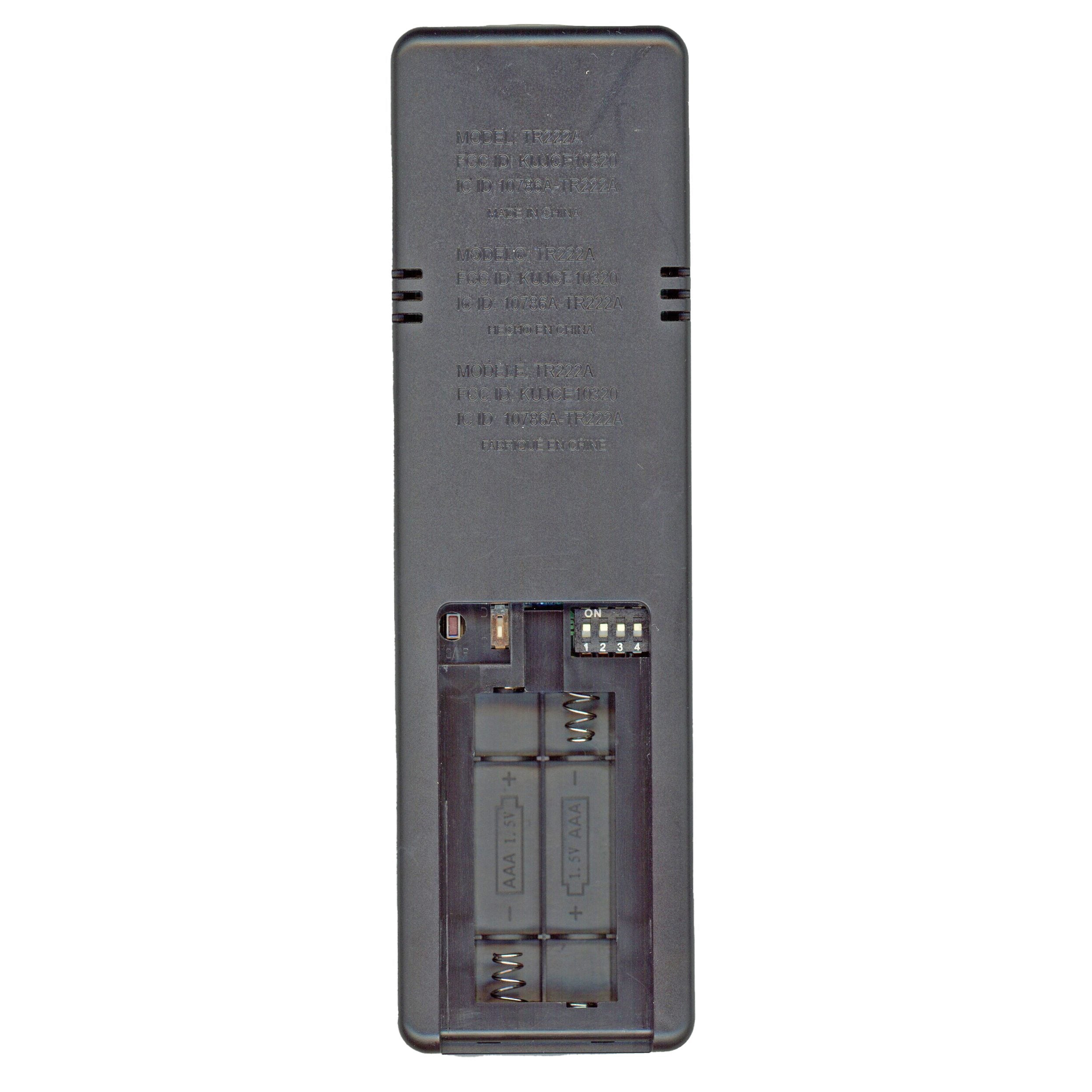 Substitute for Hampton Bay TR222A Ceiling Fan Remote Control [63T-AC83T-KIT]