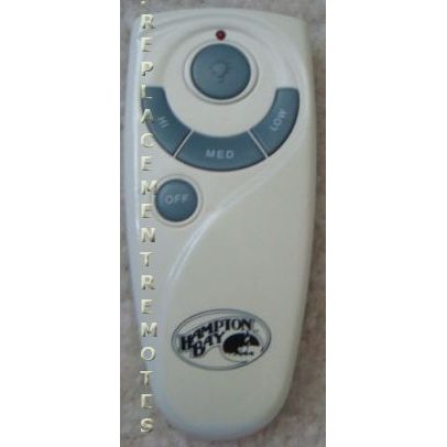 Substitute for Hampton Bay UC7083T CHQ7083T White Ceiling Fan Remote Control [RR7083T]