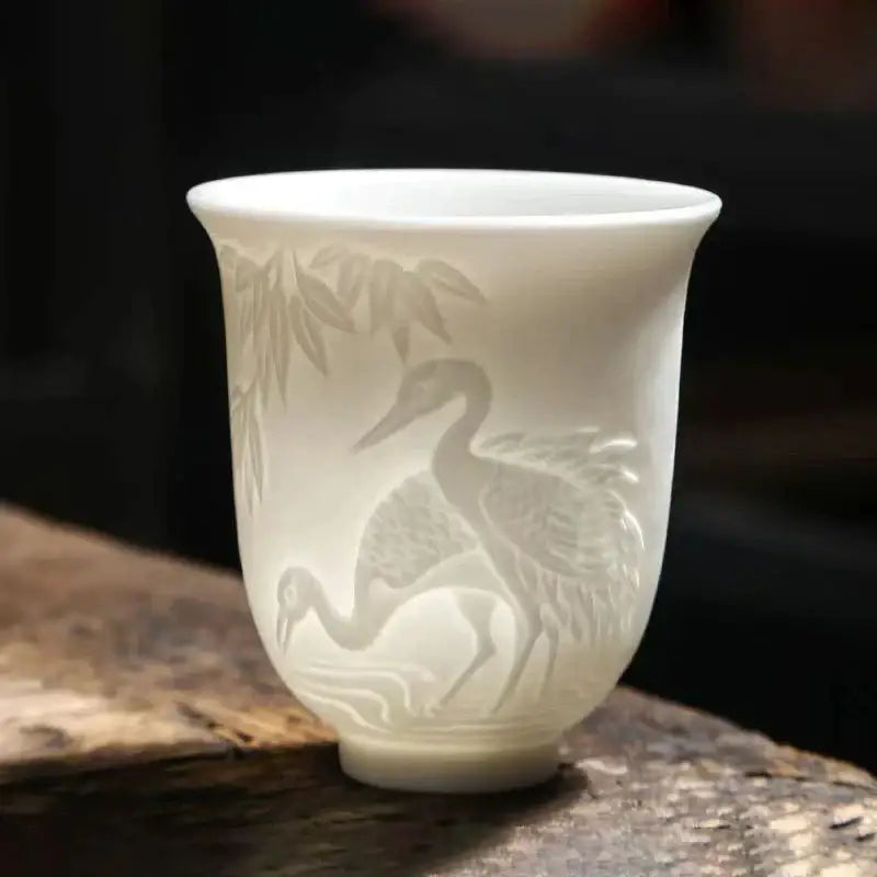 DecorBites™ Bone China Tea Cup Set | Cute Goat Fat Jade Ceramic Teacups & Mugs