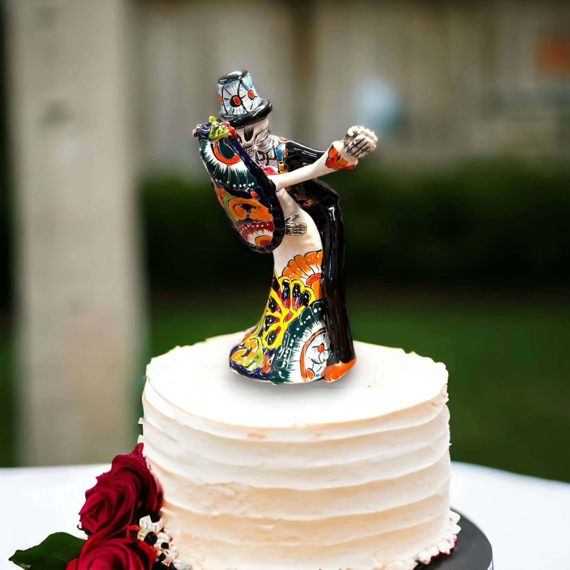 Handmade Talavera Cake Topper | Unique Hand-Painted Wedding Art
