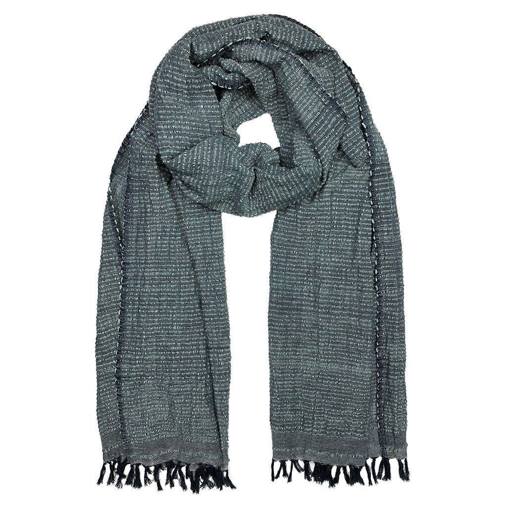 Handwoven Ethiopian Cotton Stripe Wrap Scarf Oversized