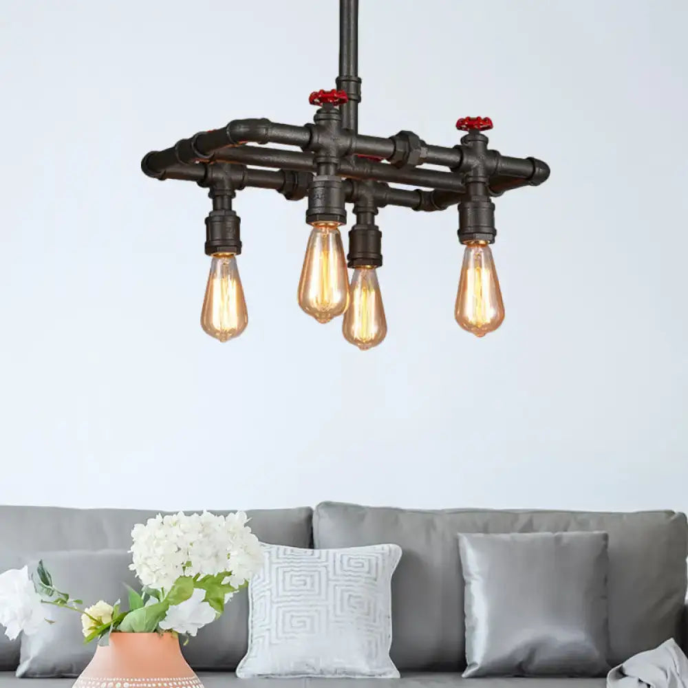 Hanging Ceiling Light 4/5-Light Rectangle