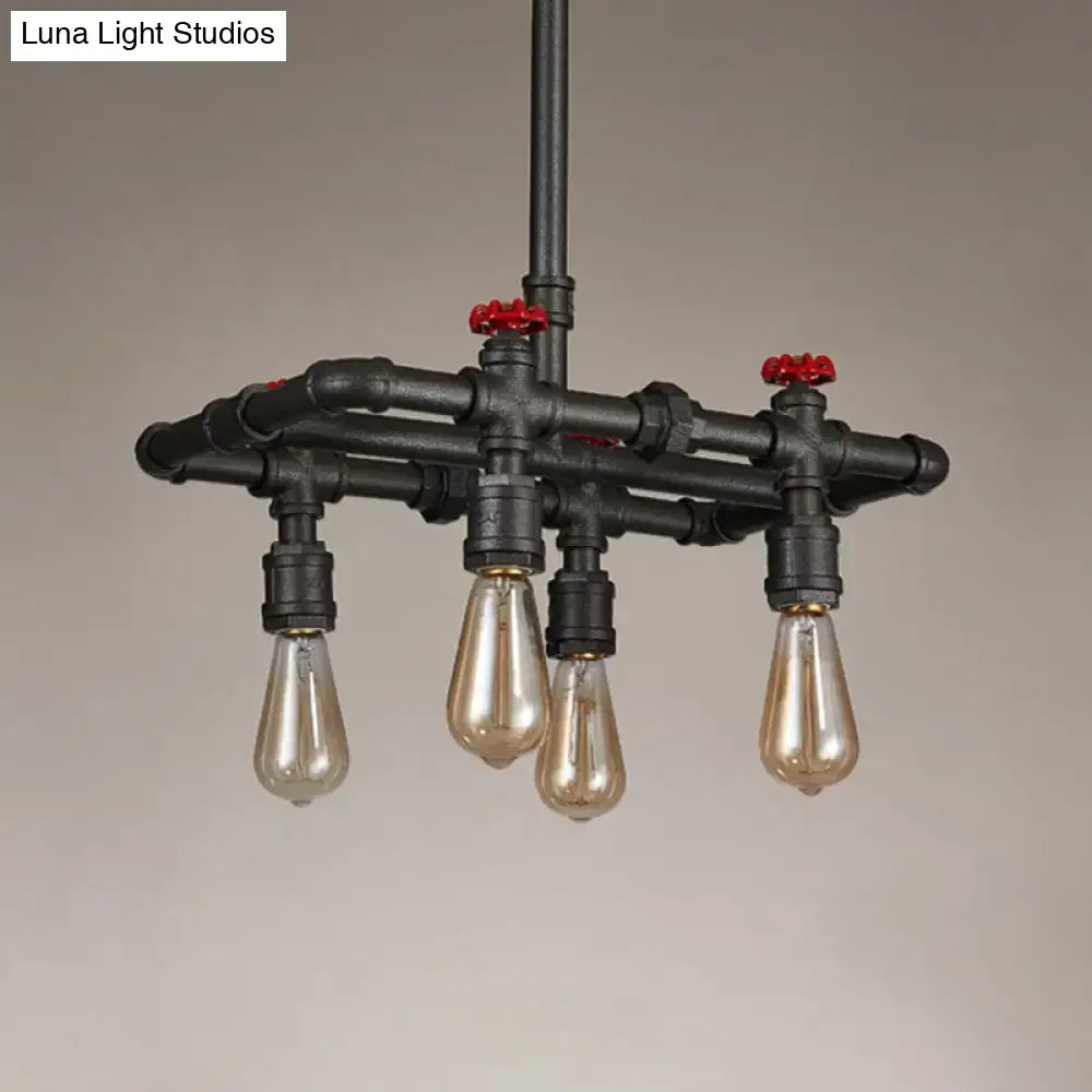 Hanging Ceiling Light 4/5-Light Rectangle