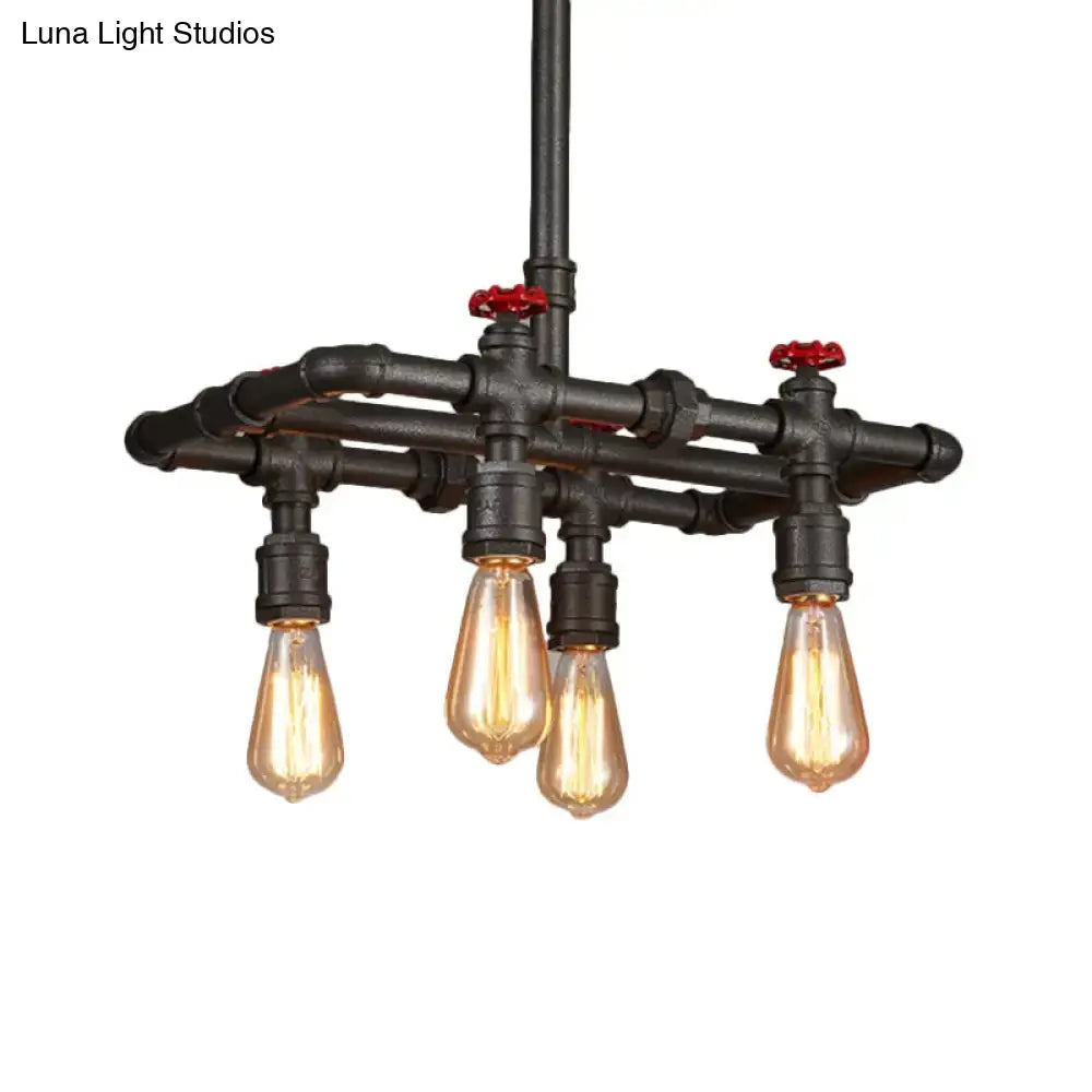 Hanging Ceiling Light 4/5-Light Rectangle