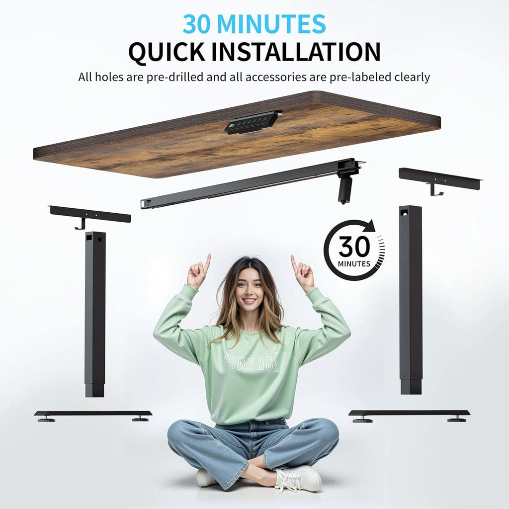 Height Adjustable Electric Standing Desk for Home Office