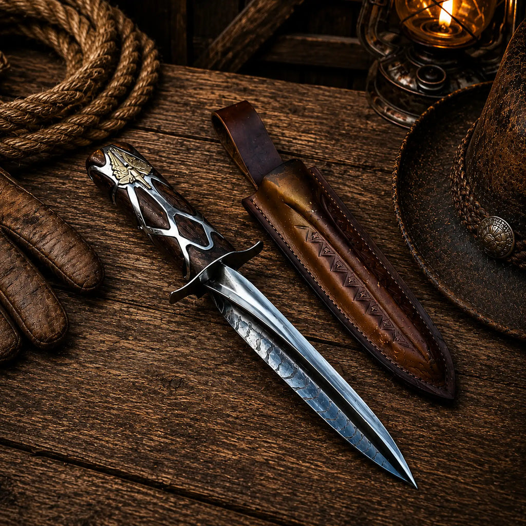 Subtle Knife Replica Wood Handle with Brass & Silver Details