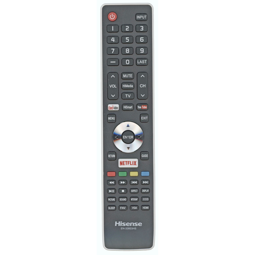 Hisense EN33933HS Smart TV Remote Control | Central America | Claro-Video | YouTube | Netflix - EN33933HS
