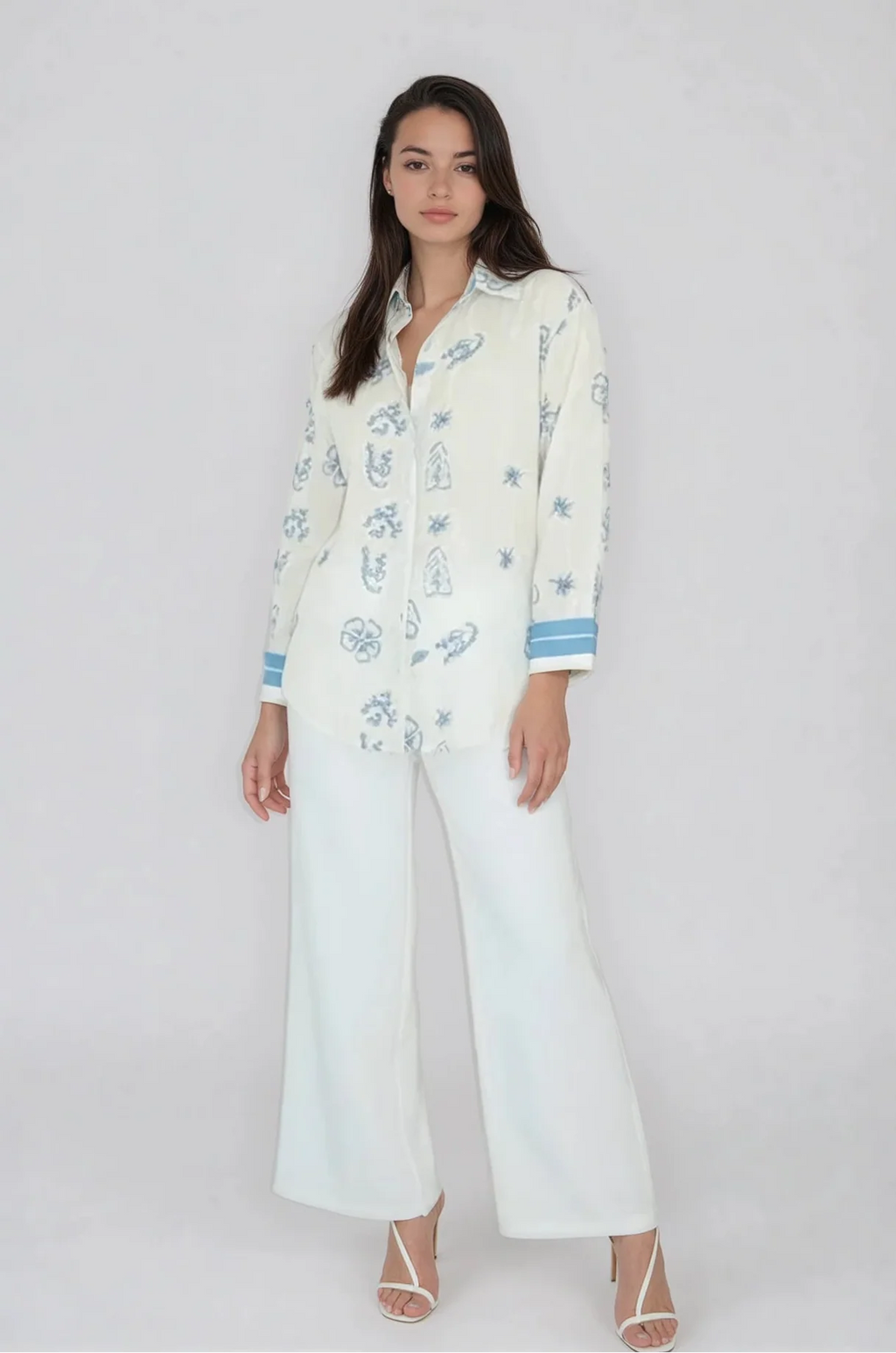 Mable Shirt in Salt Air Embroidery