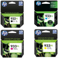 New, Pre-Owned - HP 932XL Black & 933XL Color Ink Cartridge- 4 Pack
