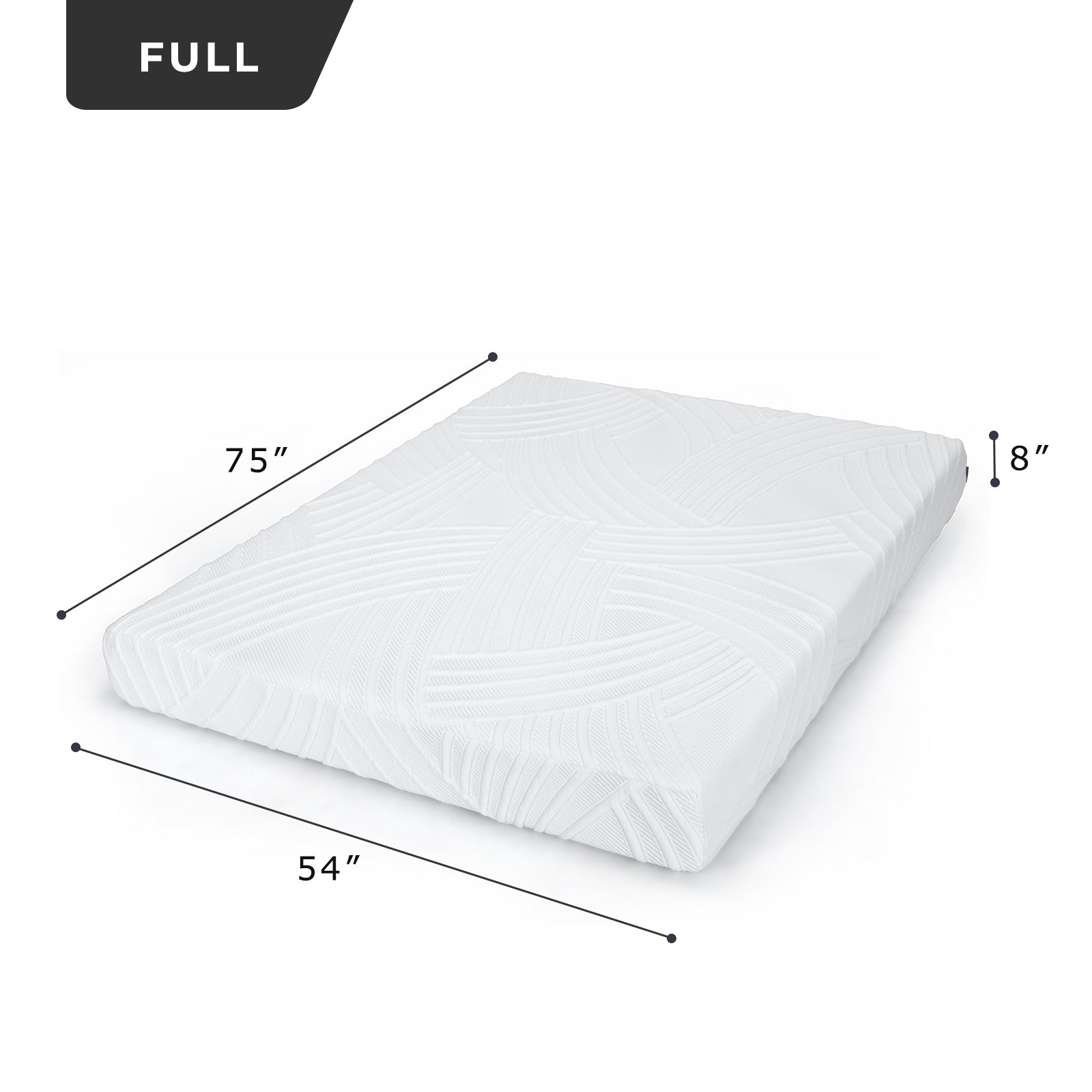 8 Inch Memory Foam Mattress with Poly Jacquard Fabric Cover