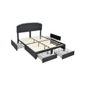 Platform Bed Frame with 4 Storage Drawers and Adjustable Headboard