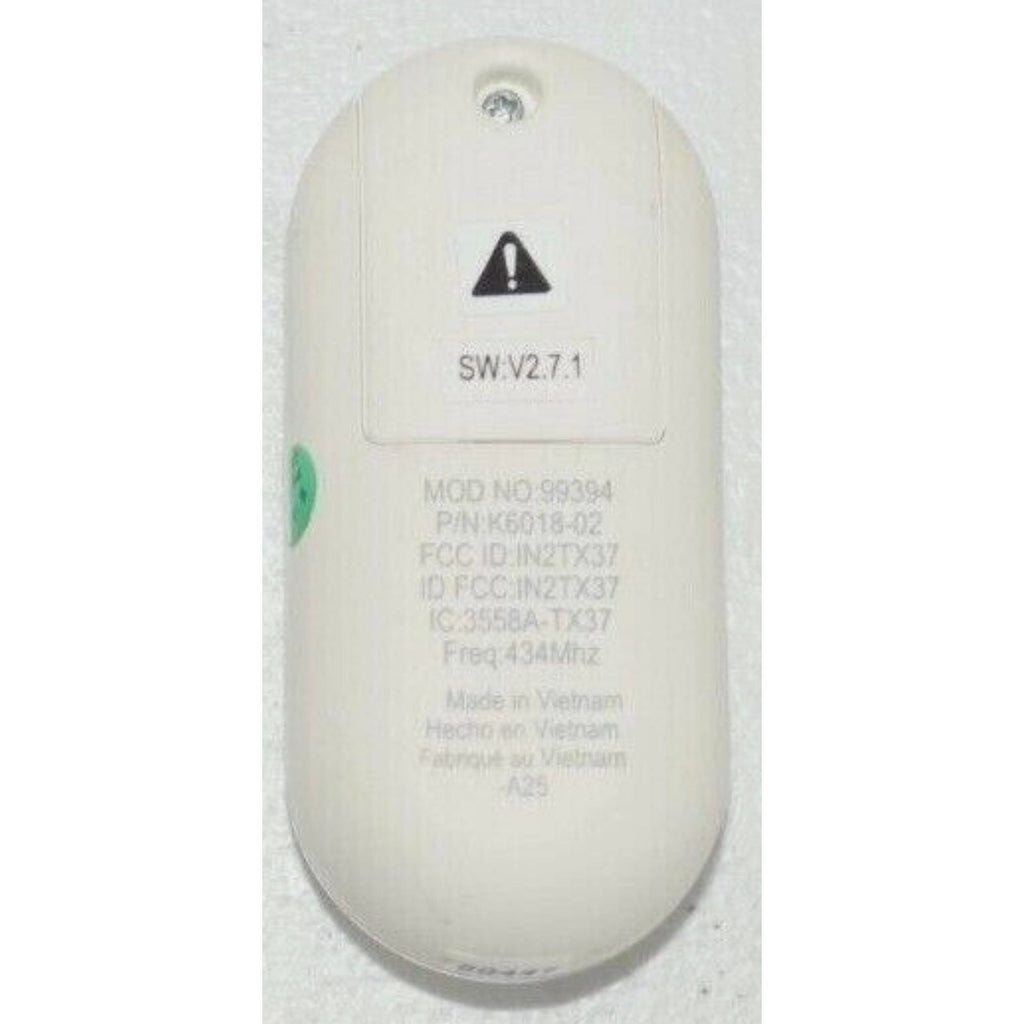 Substitute for Hunter 99394 IN2TX37 Ceiling Fan Remote Control [63T-AC83T-KIT]