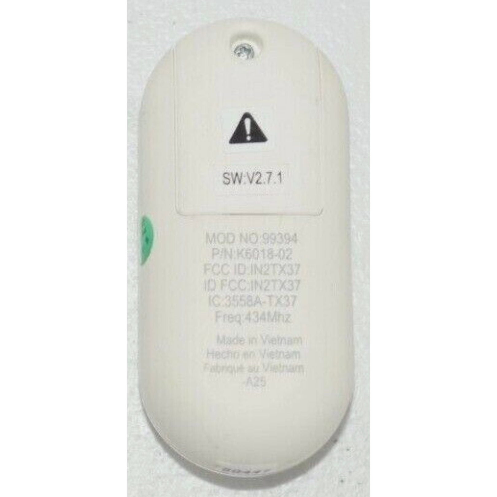 Substitute for Hunter 99394 IN2TX37 Ceiling Fan Remote Control [63T-AC83T-KIT]