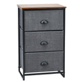 Nightstand Side Table Storage Tower Dresser Chest with 3 Drawers