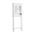 Bathroom Space Saver Carved Top Toilet Rack with Adjustable Shelf