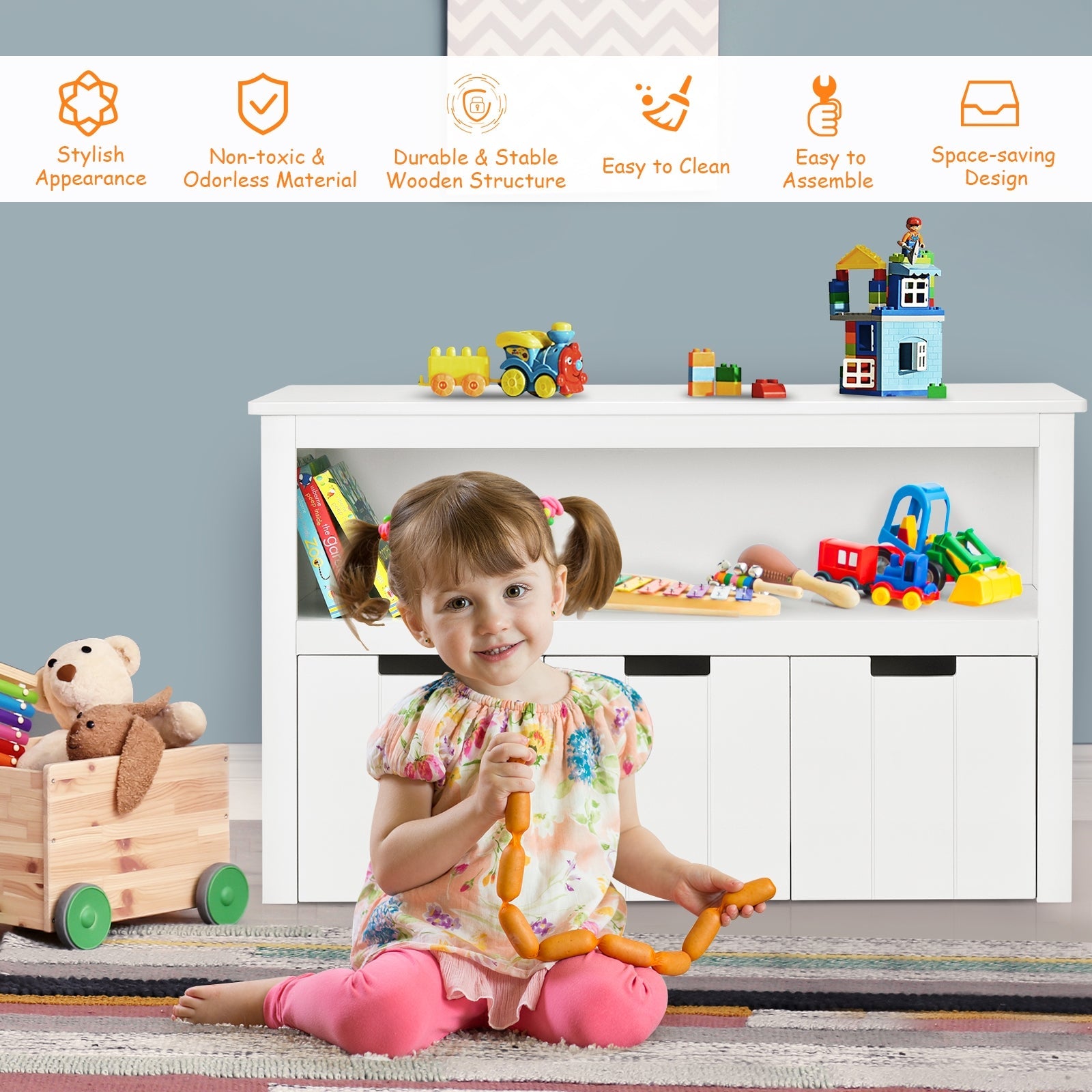 Kid Toy Storage Cabinet
