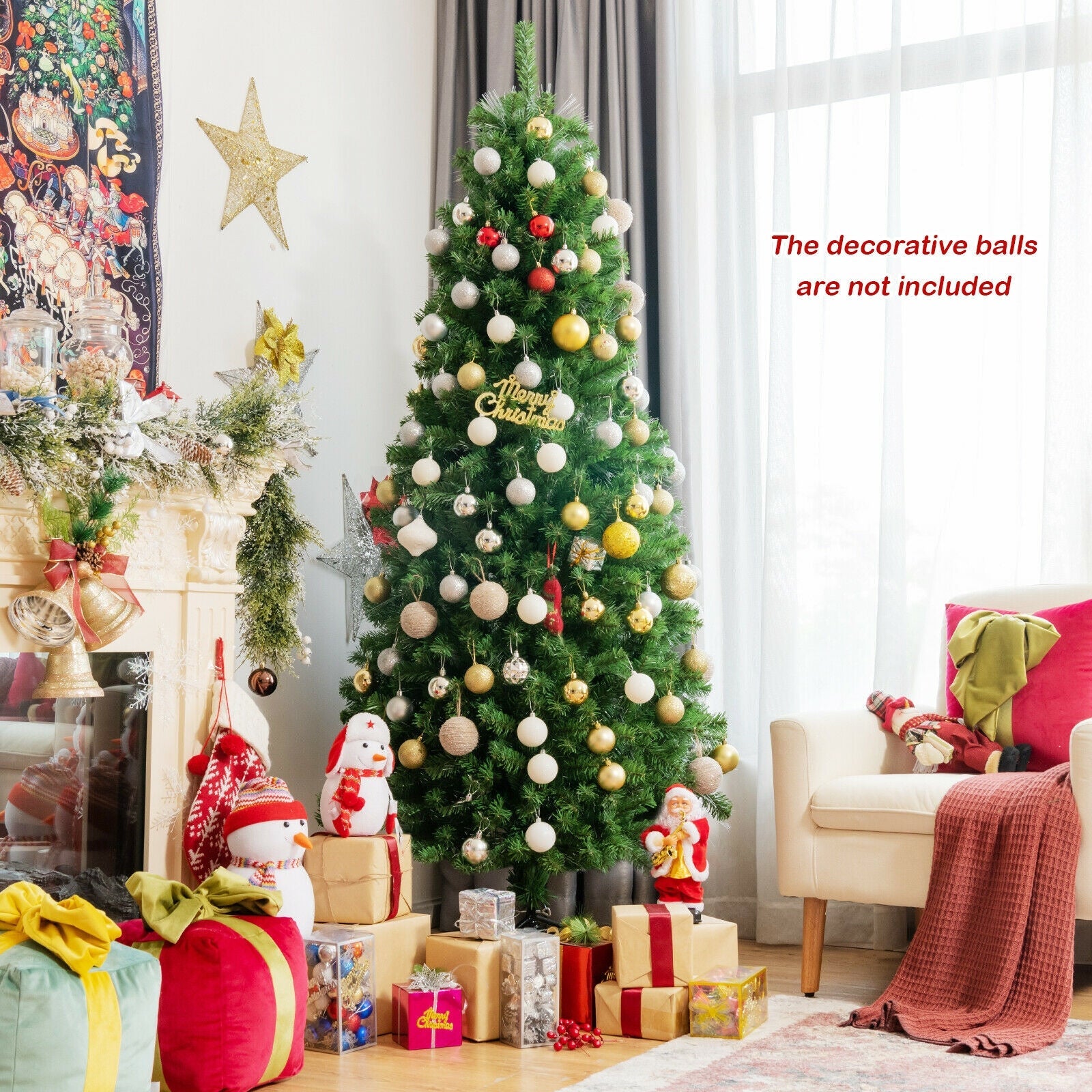 Pre-lit Multi-Colored Fiber Optic Spruce Artificial Christmas Tree
