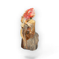 Lifelike Iguana on a Log 6" Tall