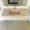 Travertine Natural Stone Handcrafted Bathroom Sink - Spa Style