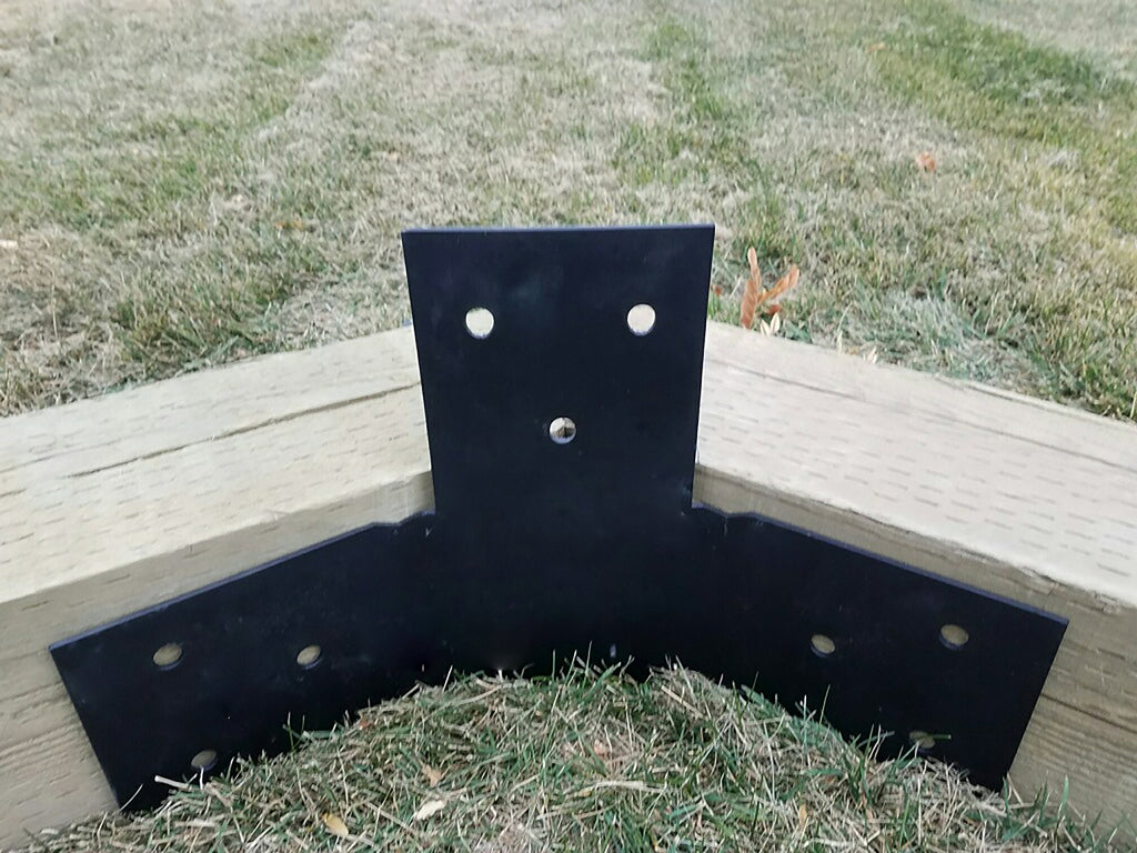 12 Piece Hexagon Pergola Bracket Set for 8 x 8 Posts - Heavy Duty Pergola Brackets Made In the USA!