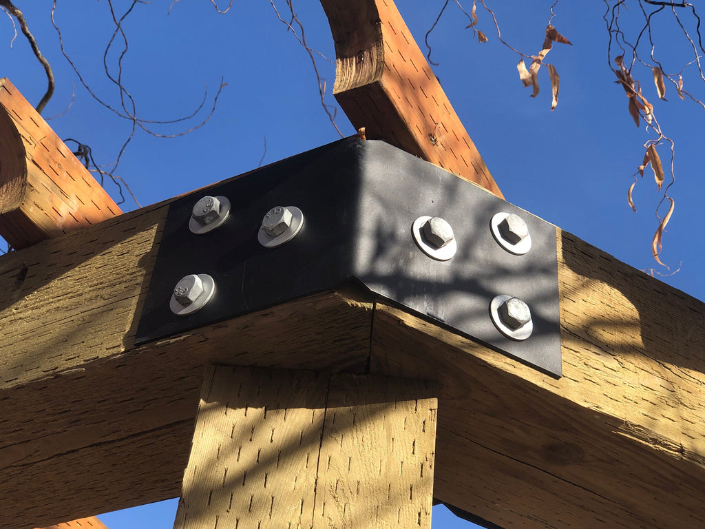 12 Piece Hexagon Pergola Bracket Set for 4 x 4 Posts - Heavy Duty Pergola Brackets Made In the USA!