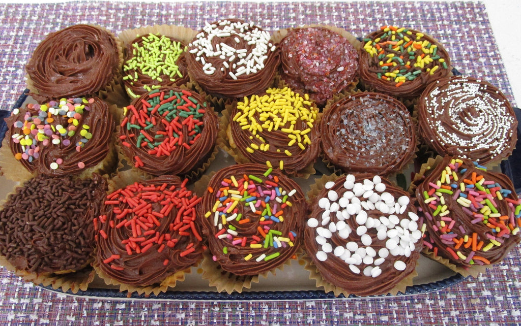 Gluten Free Cupcakes, Dairy Free, Egg Free, Vegan, Nut Free, Birthday, School Safe, Natural Sprinkles, Pool Party Snack, July 4th Dessert,